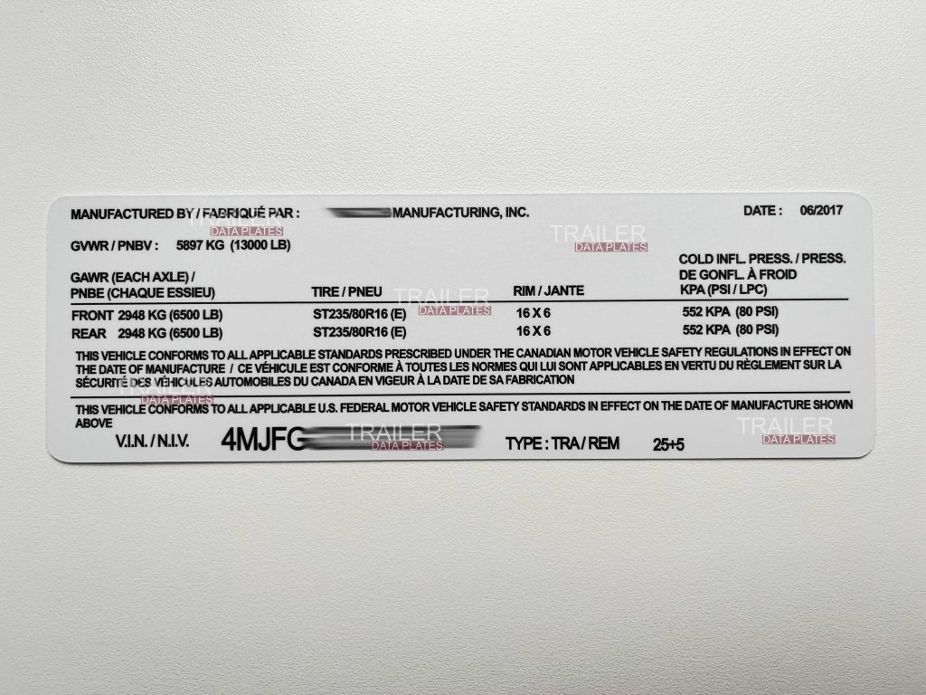 Flatbed Gooseneck Trailers Trailerdataplates