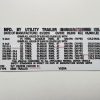 Utility Dry Van Trailer Data Decal Sticker VIN ID Tag Reproduction CUSTOM