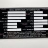 Trailer Data Decal Sticker VIN ID Tag Tire and Loading Information