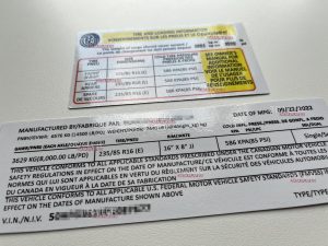 Norstar Trailers Data Decal Sticker VIN ID Tag Tire and Loading Information Derated Downrated USA GLOSS