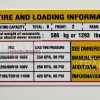 Tire and Loading Information Data Decal Sticker VIN ID Tag USA CUSTOM