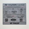 Hyundai Trailer Data Decal Sticker VIN ID Tag Reproduction CUSTOM GRAY