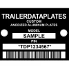 Data Plate Anodized Aluminum ID Tag USA Custom
